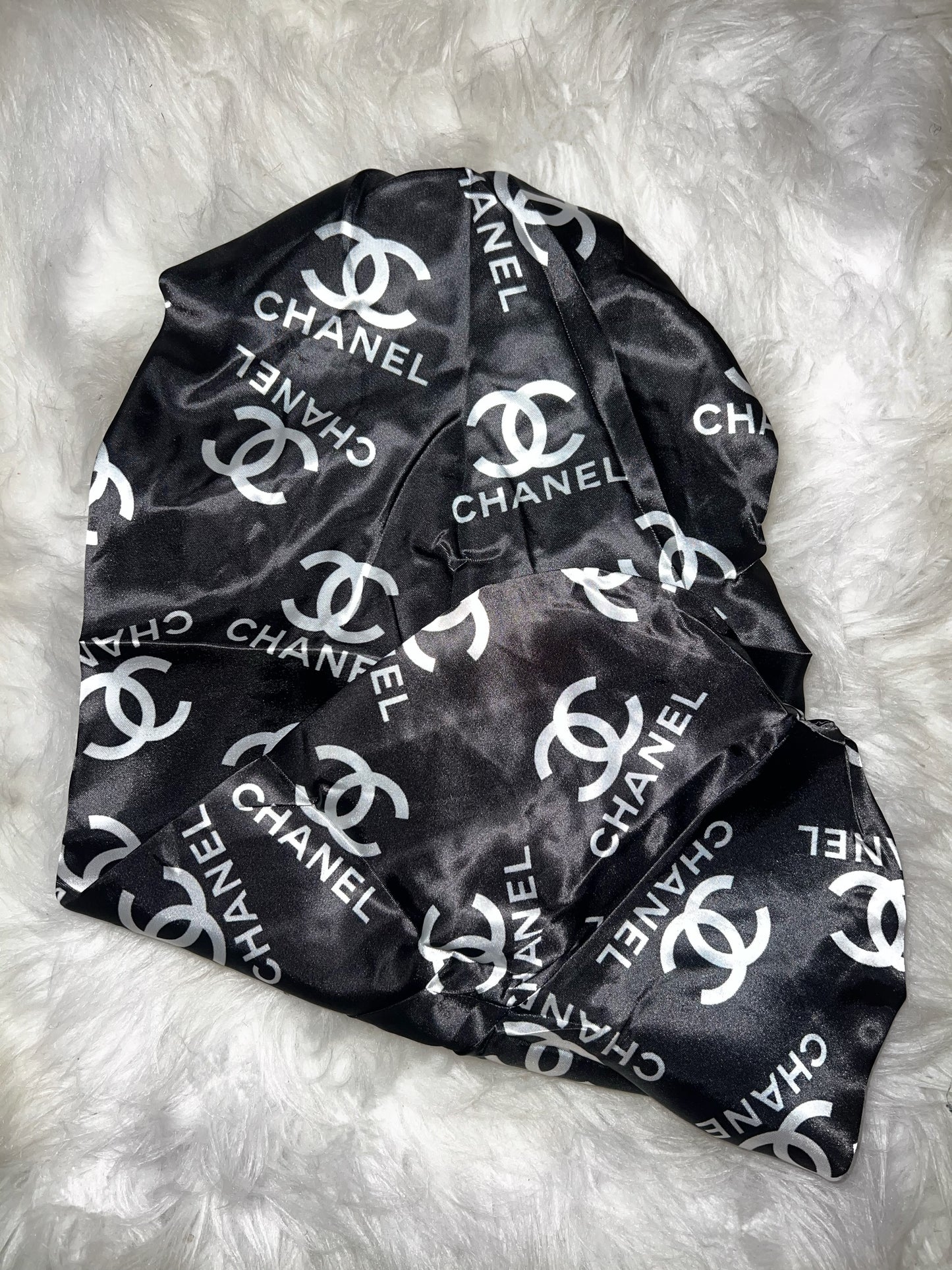 Black Chanel long bonnet