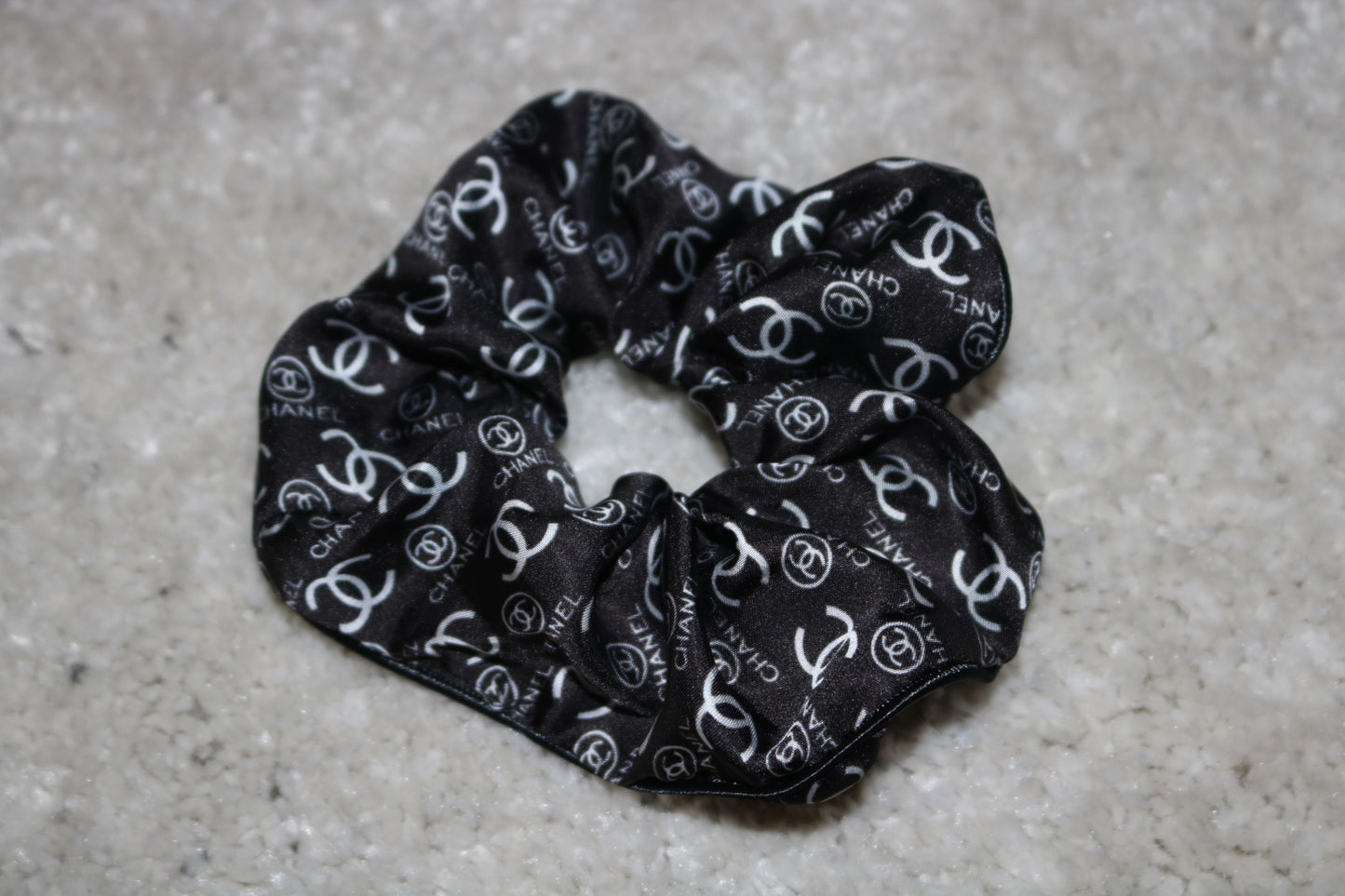 Black and White Chanel scrunchie