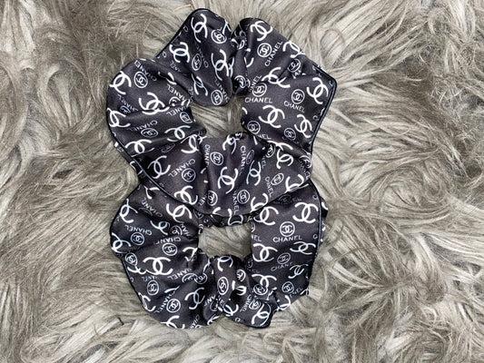 Black and White Chanel scrunchie